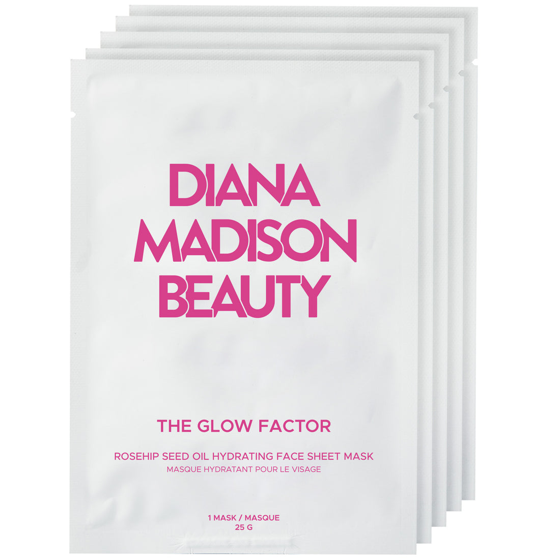 The Glow Factor Rosehip Seed Oil Hydrating Face Sheet Mask - 5 Pack